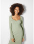 Bershka Rochie tricotat verde iarbă - Pled.ro