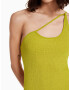 Bershka Rochie tricotat verde stuf - Pled.ro