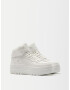 Bershka Sneaker înalt alb - Pled.ro