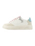 Bershka Sneaker low bej / albastru deschis / roz / alb - Pled.ro