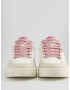 Bershka Sneaker low bej / albastru deschis / roz / alb - Pled.ro