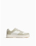 Bershka Sneaker low crem / gri / kaki - Pled.ro