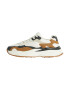 Bershka Sneaker low crem / maro caramel / gri metalic / alb - Pled.ro