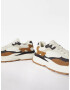 Bershka Sneaker low crem / maro caramel / gri metalic / alb - Pled.ro