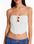 Bershka Top alb - Pled.ro