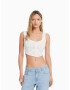 Bershka Top alb - Pled.ro