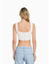 Bershka Top alb - Pled.ro