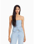 Bershka Top albastru denim - Pled.ro