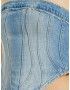 Bershka Top albastru denim - Pled.ro