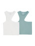 Bershka Top albastru pastel / alb - Pled.ro