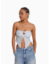 Bershka Top argintiu - Pled.ro