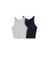 Bershka Top bleumarin / gri deschis - Pled.ro