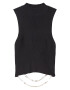 Bershka Top brodat negru - Pled.ro