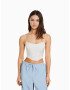 Bershka Top crem - Pled.ro