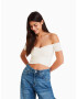 Bershka Top ecru - Pled.ro