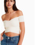 Bershka Top ecru - Pled.ro