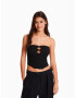 Bershka Top negru - Pled.ro