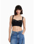 Bershka Top negru - Pled.ro