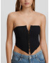 Bershka Top negru - Pled.ro