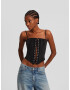 Bershka Top negru - Pled.ro