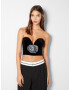 Bershka Top negru - Pled.ro