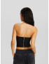 Bershka Top negru / alb - Pled.ro