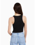 Bershka Top negru / alb - Pled.ro