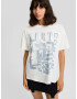 Bershka Tricou albastru porumbel / alb murdar - Pled.ro