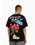 Bershka Tricou bej / roșu / negru - Pled.ro