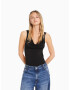 Bershka Tricou body negru - Pled.ro