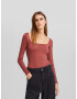 Bershka Tricou body portocaliu somon - Pled.ro