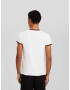 Bershka Tricou ciocolatiu / alb - Pled.ro