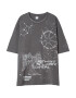 Bershka Tricou gri bazalt / alb - Pled.ro