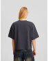 Bershka Tricou gri metalic / negru - Pled.ro