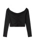 Bershka Tricou negru - Pled.ro