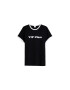 Bershka Tricou negru / alb - Pled.ro