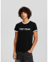 Bershka Tricou negru / alb - Pled.ro