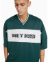 Bershka Tricou verde / alb - Pled.ro