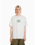 Bershka Tricou verde / alb - Pled.ro