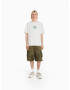 Bershka Tricou verde / alb - Pled.ro