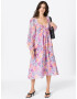 BILLABONG Rochie 'PARADISE LOVE' bej / albastru fumuriu / mauve / alb - Pled.ro