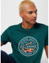 BILLABONG Tricou azur / verde petrol / portocaliu somon / alb - Pled.ro