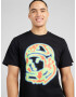 Billionaire Boys Club Tricou albastru porumbel / verde deschis / portocaliu neon / negru - Pled.ro