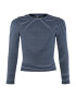 BLUE EFFECT Tricou albastru marin / alb - Pled.ro