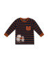 BLUE SEVEN Tricou albastru noapte / maro caramel / grej / alb - Pled.ro