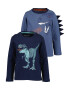 BLUE SEVEN Tricou bleumarin / turcoaz / albastru porumbel / alb - Pled.ro