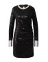 BOSS Black Rochie de cocktail 'Edegra' gri argintiu / negru - Pled.ro