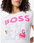 BOSS Black Tricou 'Ediary' albastru deschis / roz / negru / alb - Pled.ro