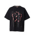 BOSS Black Tricou 'Ekri' roz / negru - Pled.ro