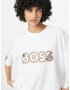 BOSS Black Tricou 'Ekrisp' bej / negru / argintiu / alb - Pled.ro